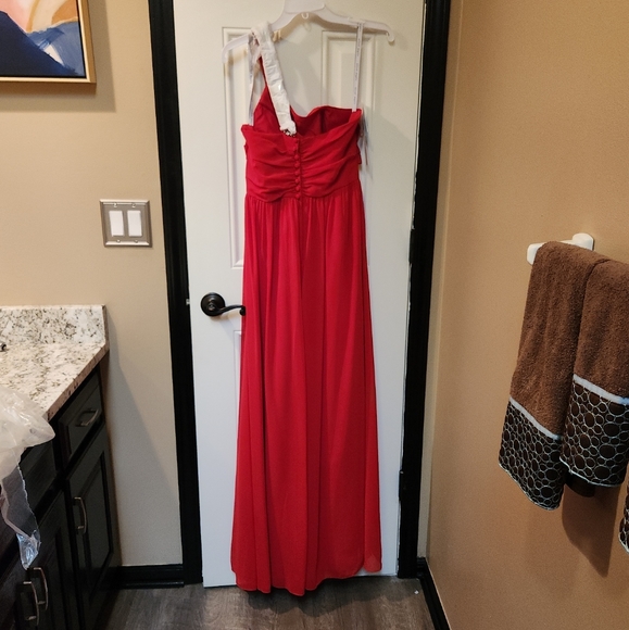Alfred Angelo Dresses & Skirts - NWT Wedding Special Occasion Dress Size 10. Cherry Color Rhinestone Strap.